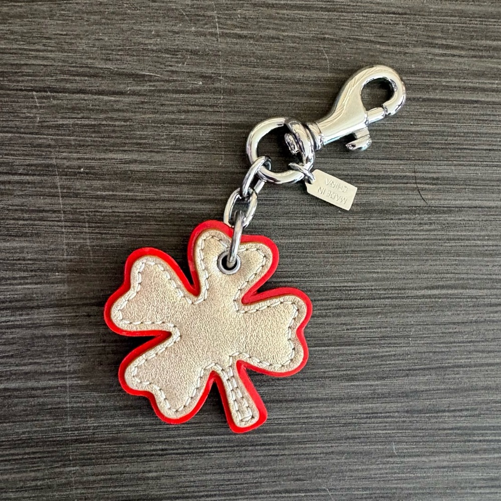 Coach Four Leaf Clover Bag Charm Keychain Lucky 2007 Y2K - Picture 6 of 9